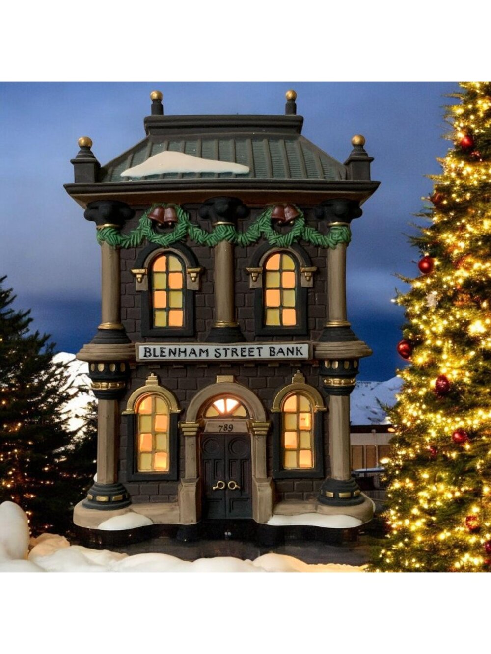Dept 56 Blenham Street Bank Dickens Village Lighted Christmas Building 1995